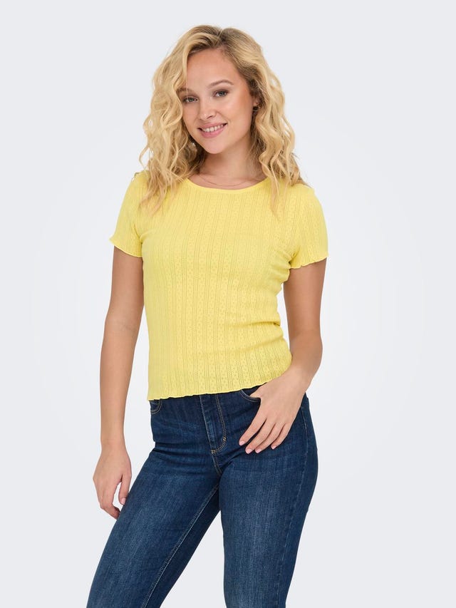 ONLY Tops Tight Fit Col rond - 15256154