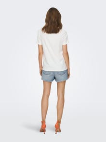 ONLY Regular fit High waist Versleten zoom Shorts -Light Blue Denim - 15256232