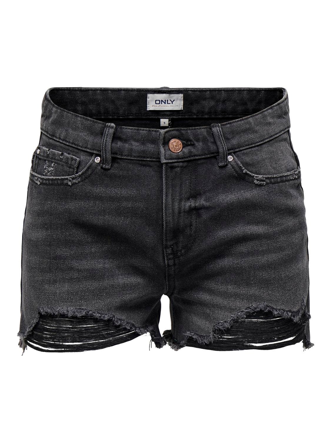 ONLY ONLPacy - À taille haute Shorts en jean -Washed Black - 15256232