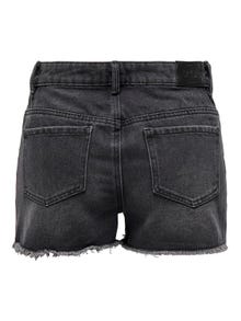 ONLY Regular fit High waist Versleten zoom Shorts -Washed Black - 15256232