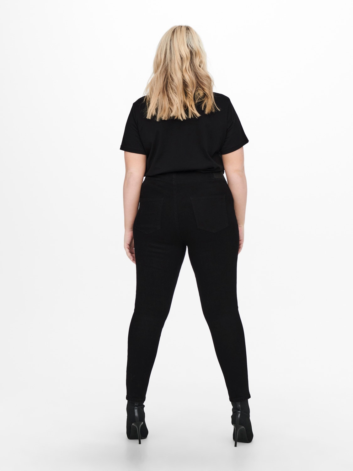 ONLY Skinny Fit Hohe Taille Jeans -Black - 15256289