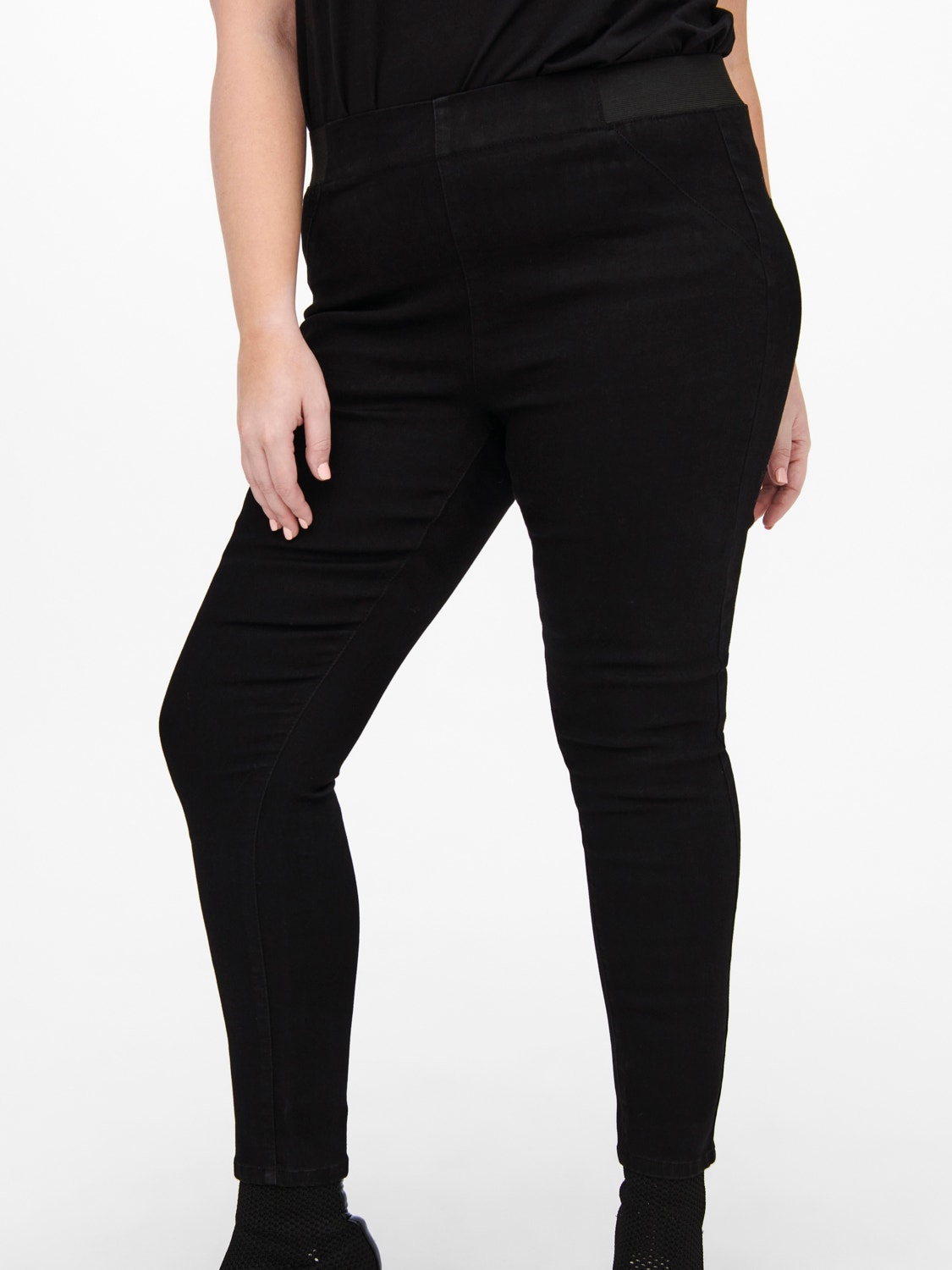 ONLY CARSally high-waist Skinny jeans -Black - 15256289