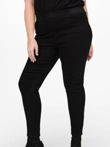 ONLY CARSally høy midje Skinny fit jeans -Black - 15256289