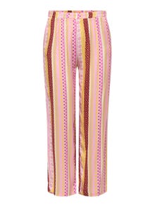 ONLY Curvy printed trousers -Prism Pink - 15256365