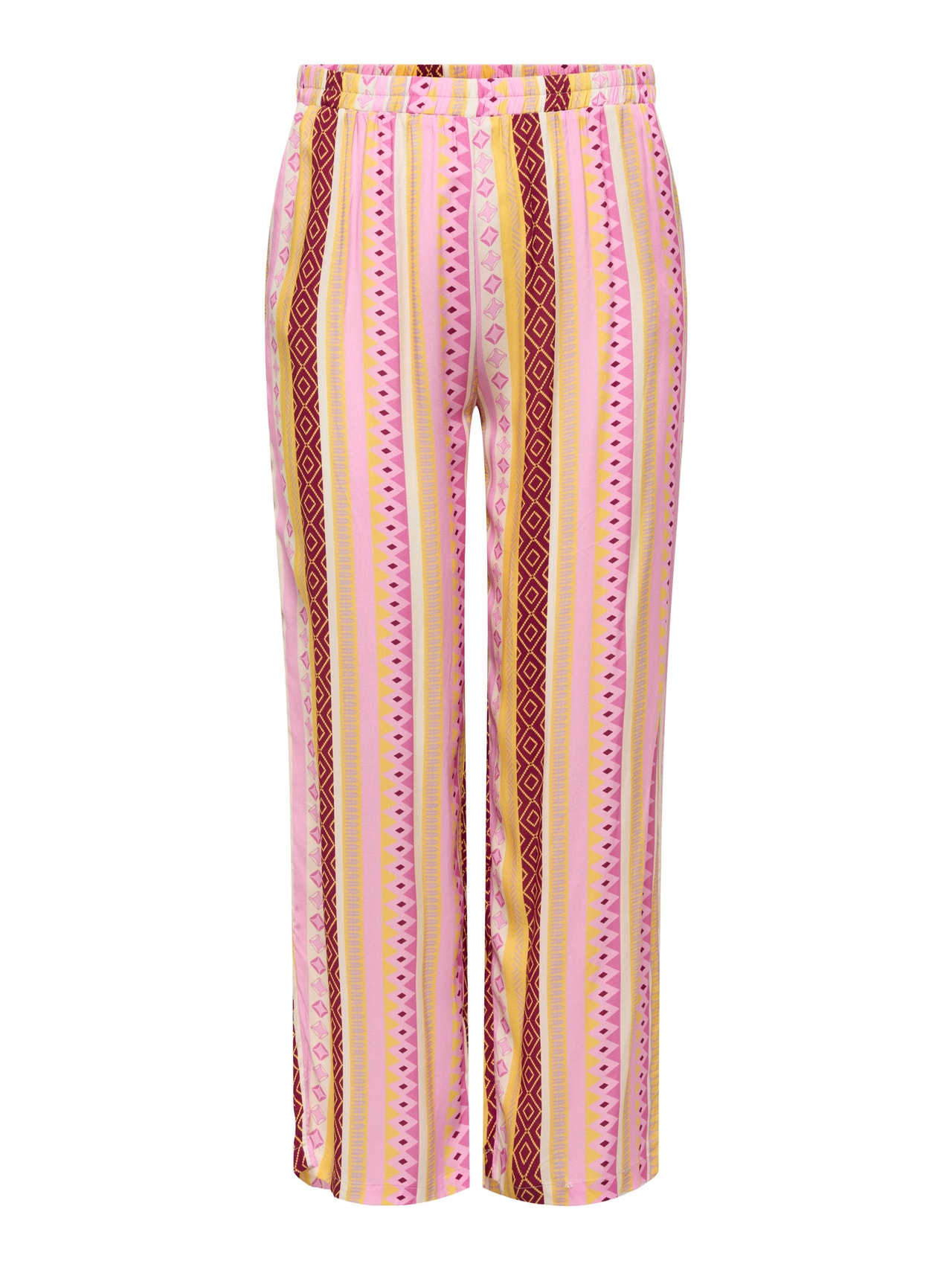 ONLY Pantalons Regular Fit Taille classique -Prism Pink - 15256365