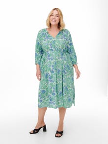 ONLY Regular fit O-hals Lange jurk -Pastel Turquoise - 15256427
