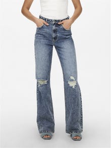 ONLY ONLCamille life hw wide high waist jeans -Medium Blue Denim - 15256490