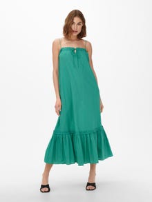 ONLY Regular Fit O-Neck Long dress -Marine Green - 15256546