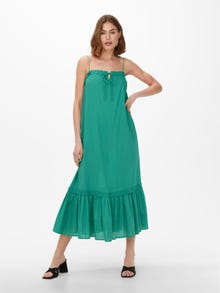 ONLY Regular Fit O-Neck Long dress -Marine Green - 15256546