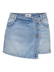 ONLY Jupe mini Taille moyenne -Light Blue Denim - 15256608