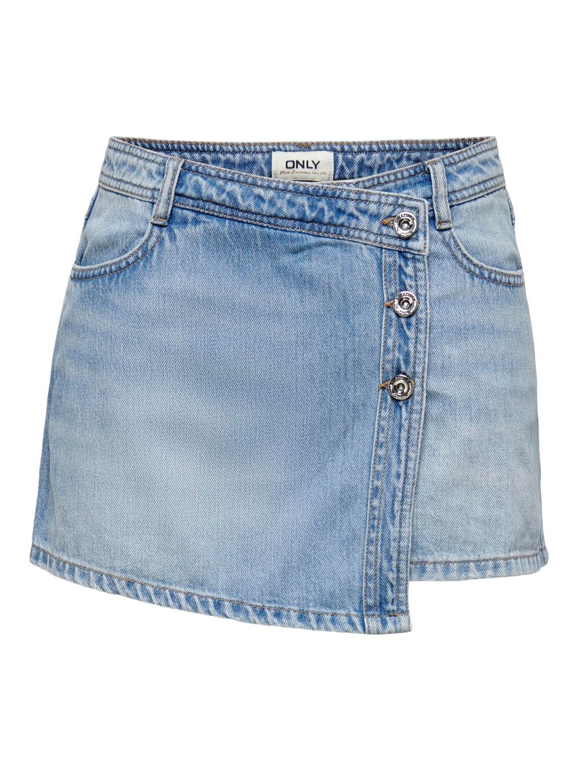 ONLY Jupe mini Taille moyenne -Light Blue Denim - 15256608