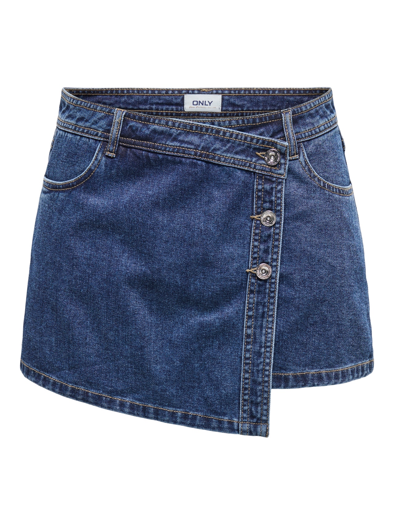 ONLY Keskmine vöökoht Miniseelik -Dark Blue Denim - 15256608
