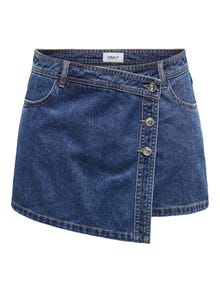 ONLY Keskmine vöökoht Miniseelik -Dark Blue Denim - 15256608