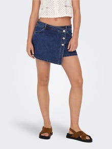 ONLY Keskmine vöökoht Miniseelik -Dark Blue Denim - 15256608