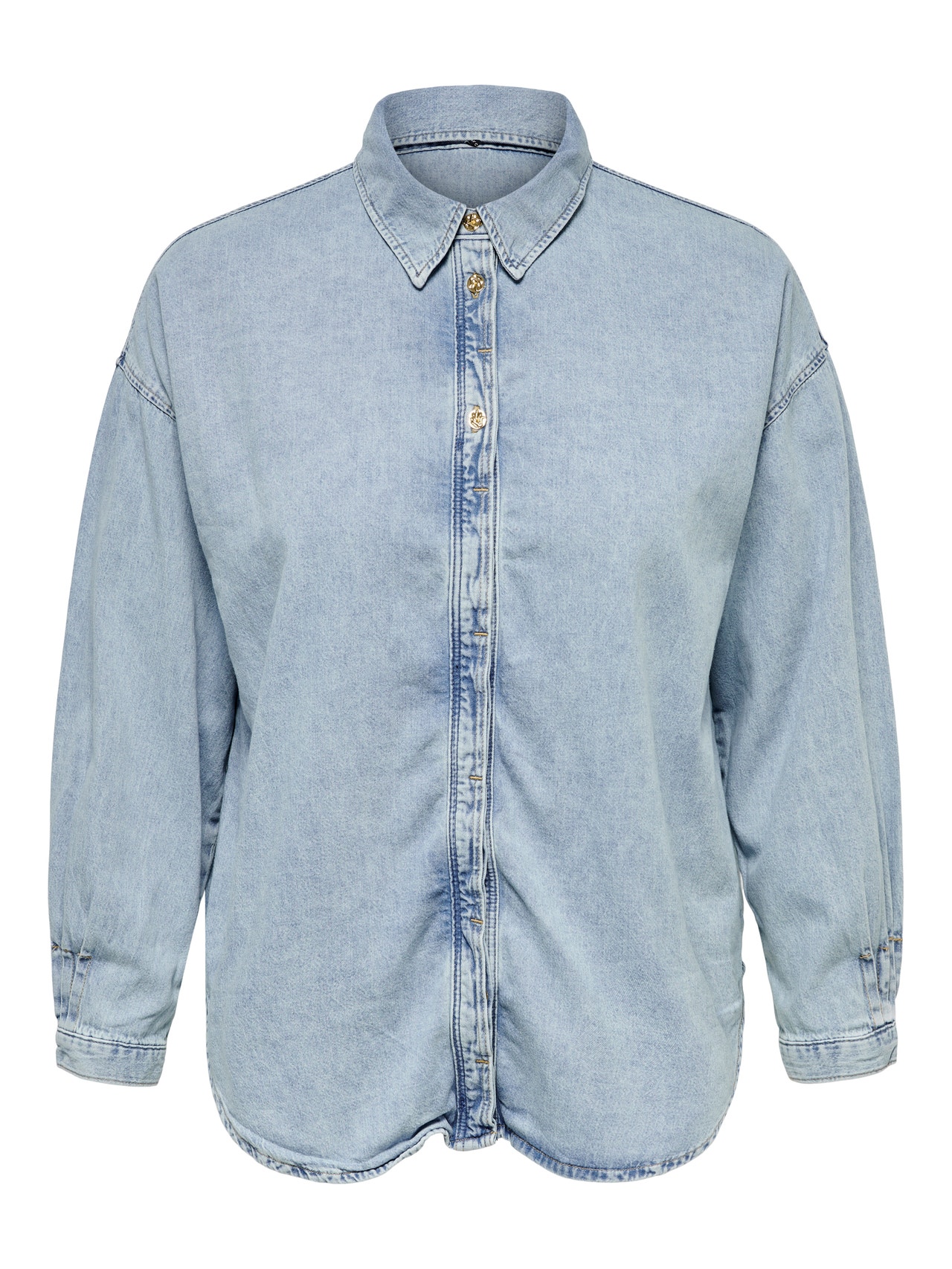 ONLY Oversized Denimskjorte -Light Blue Denim - 15256660