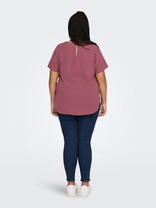 ONLY Curvy solid colored Short Sleeved Top -Renaissance Rose - 15256702