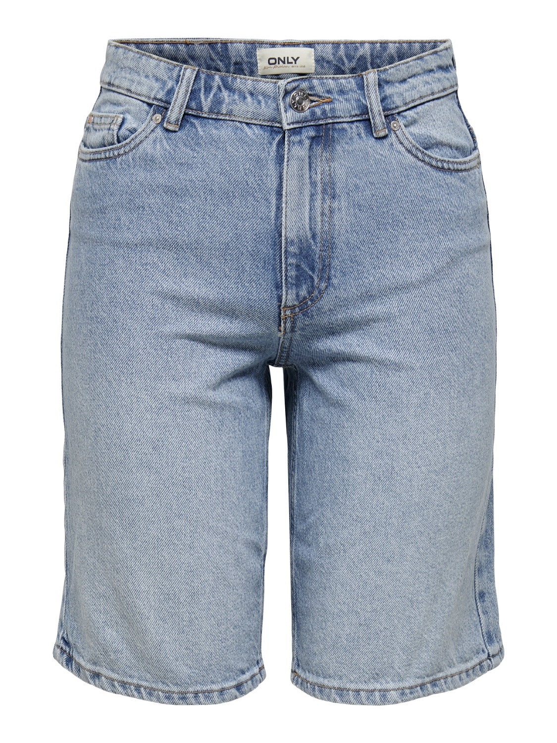 ONLY Shorts Regular Fit Taille haute -Light Blue Denim - 15256709