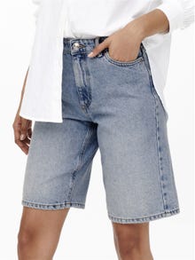 ONLY Normal geschnitten Hohe Taille Shorts -Light Blue Denim - 15256709