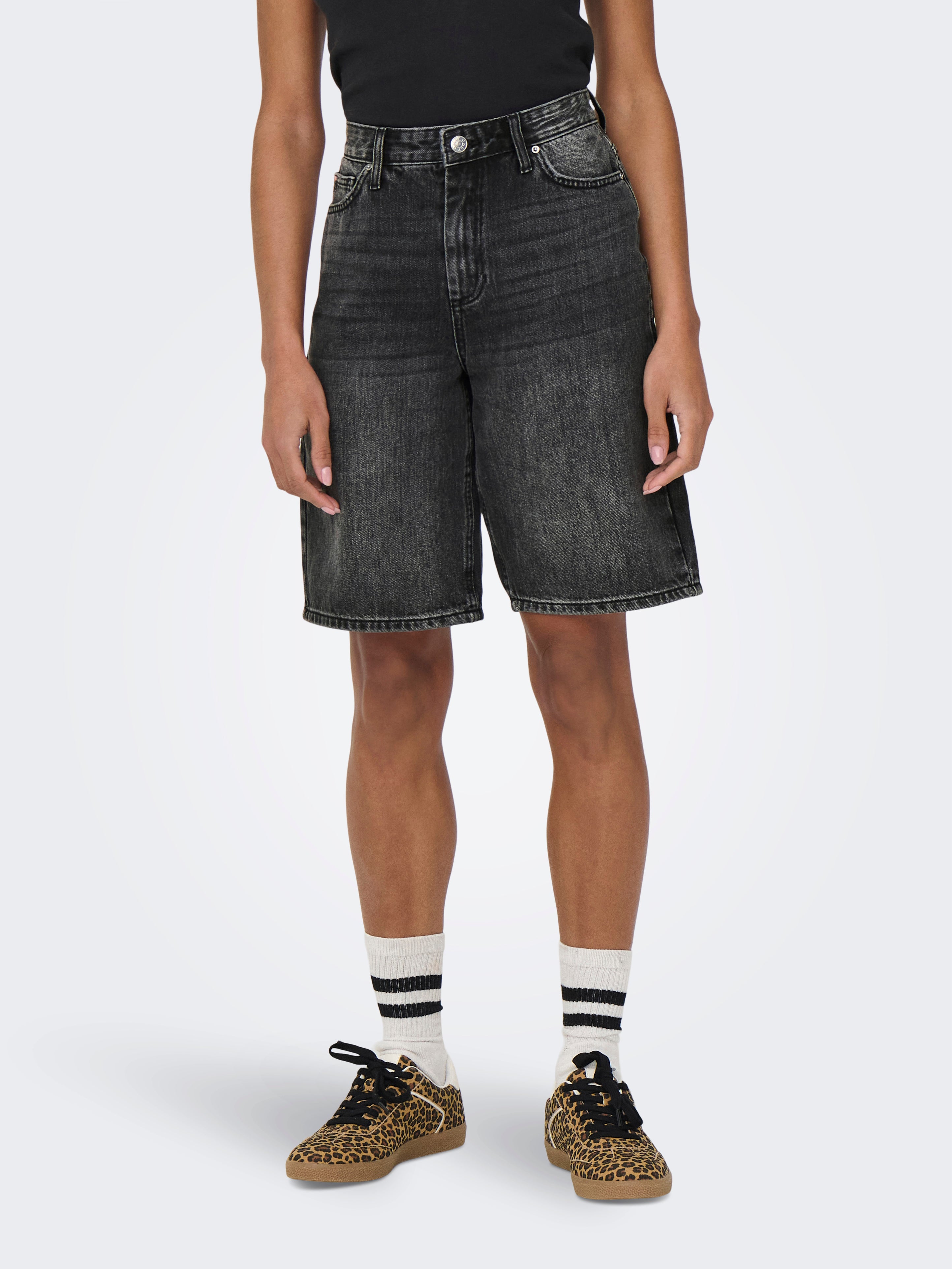 Onlsonny Hohe Taille Normal Geschnitten Jeans-shorts