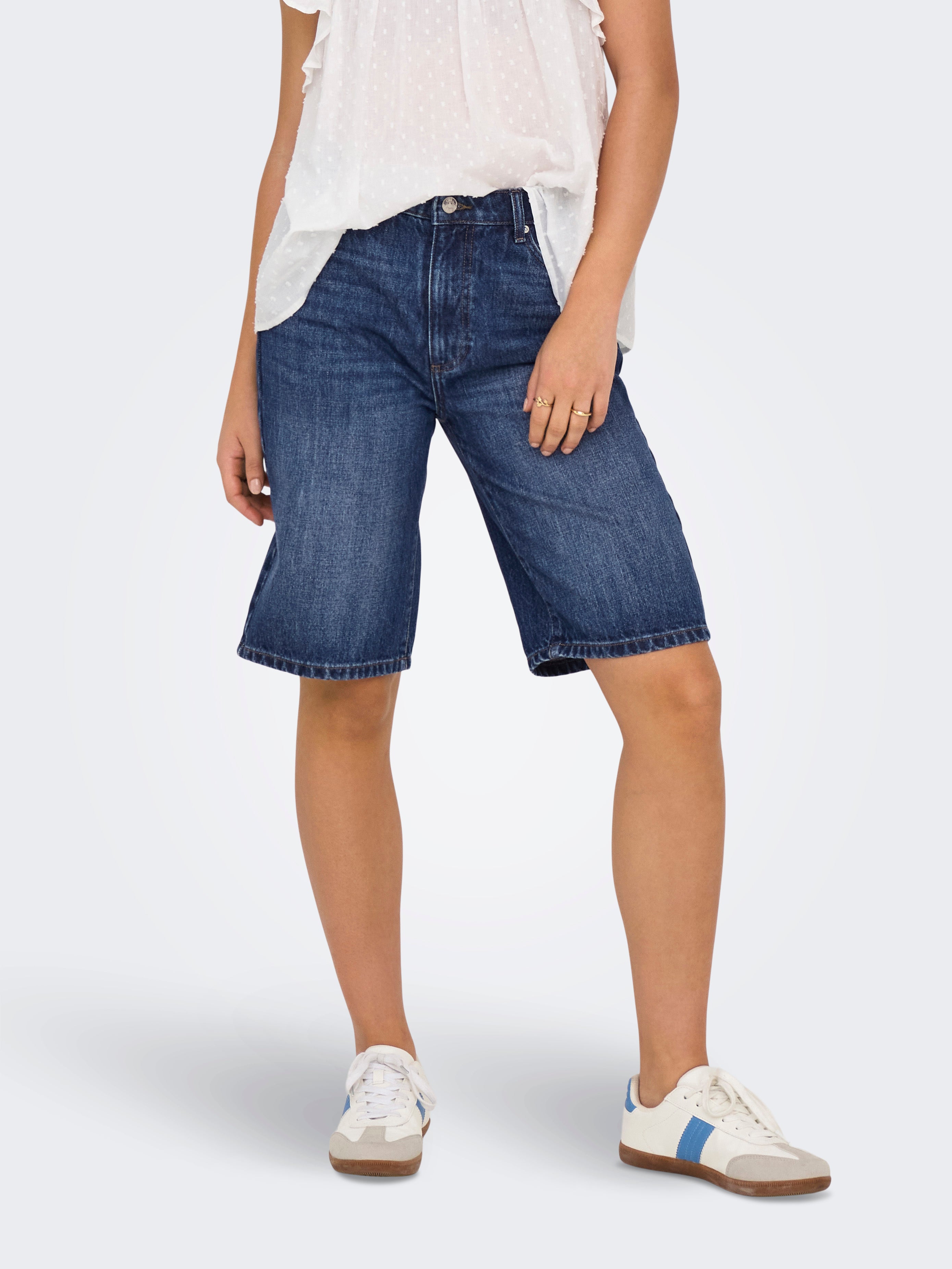 Onlsonny Hohe Taille Normal Geschnitten Jeans-shorts