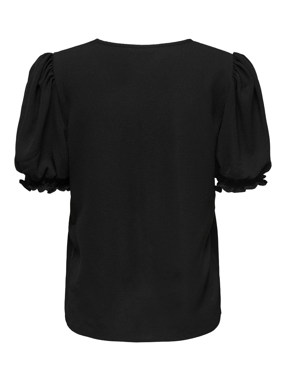 ONLY Regular Fit V-Neck Puff sleeves Top -Black - 15256768