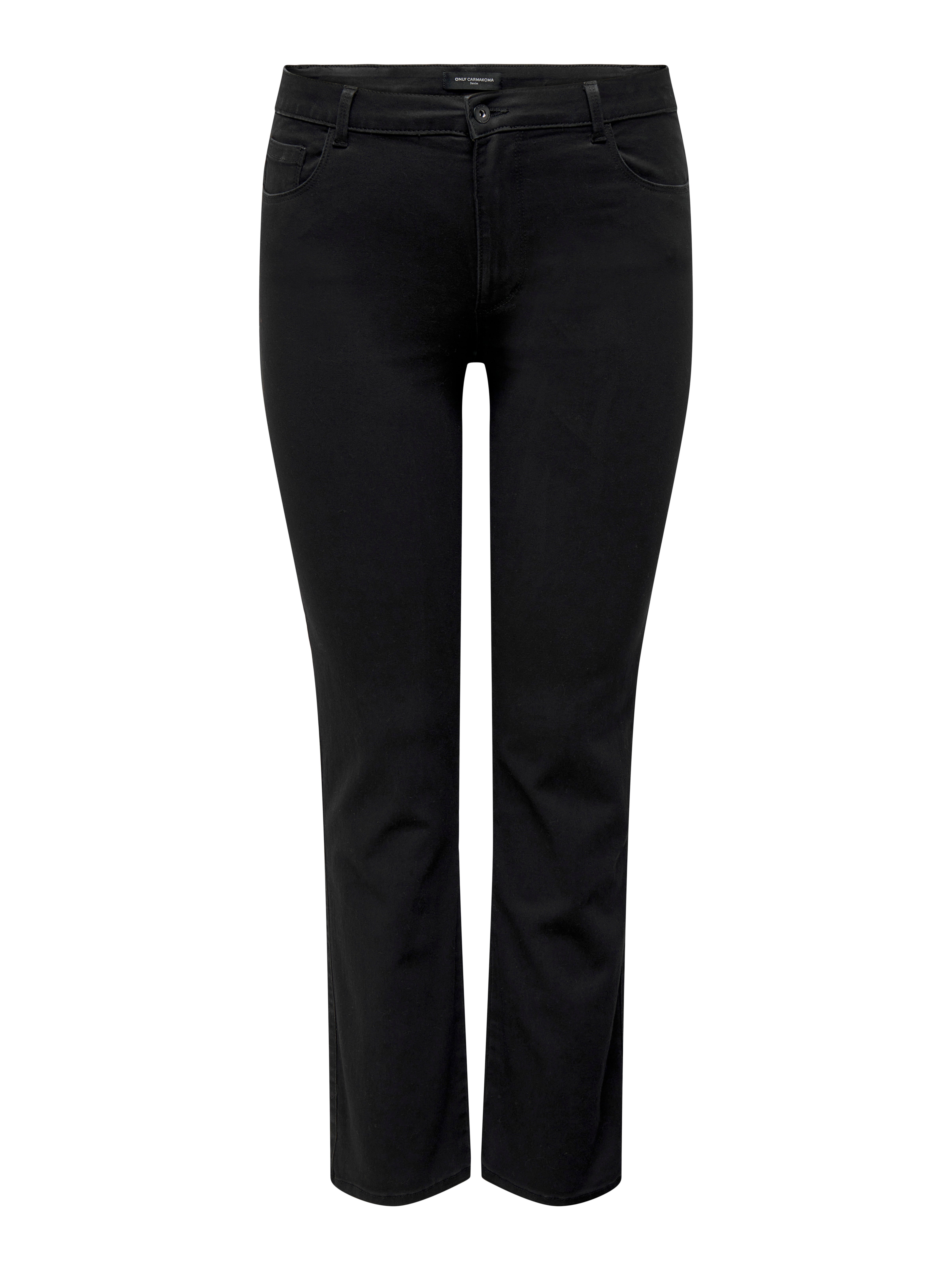 Thumbnail - Caraugusta Hohe Taille Gerade Geschnitten Jeans