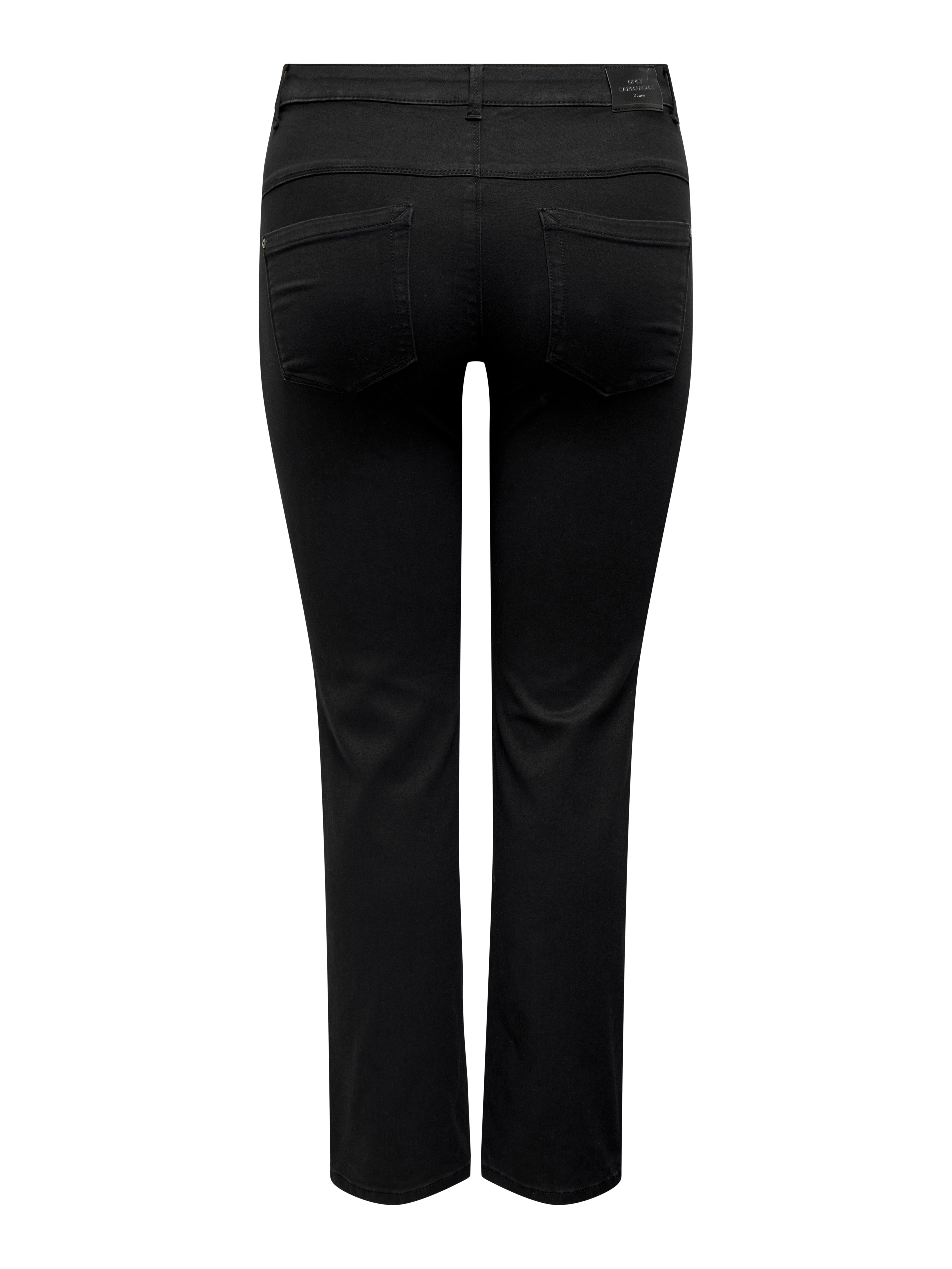 Thumbnail - Caraugusta Hohe Taille Gerade Geschnitten Jeans