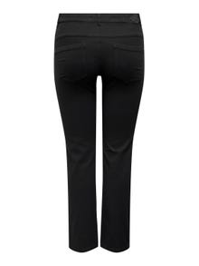 ONLY Curvy CARAugusta høy midje Straight fit jeans -Black - 15256784