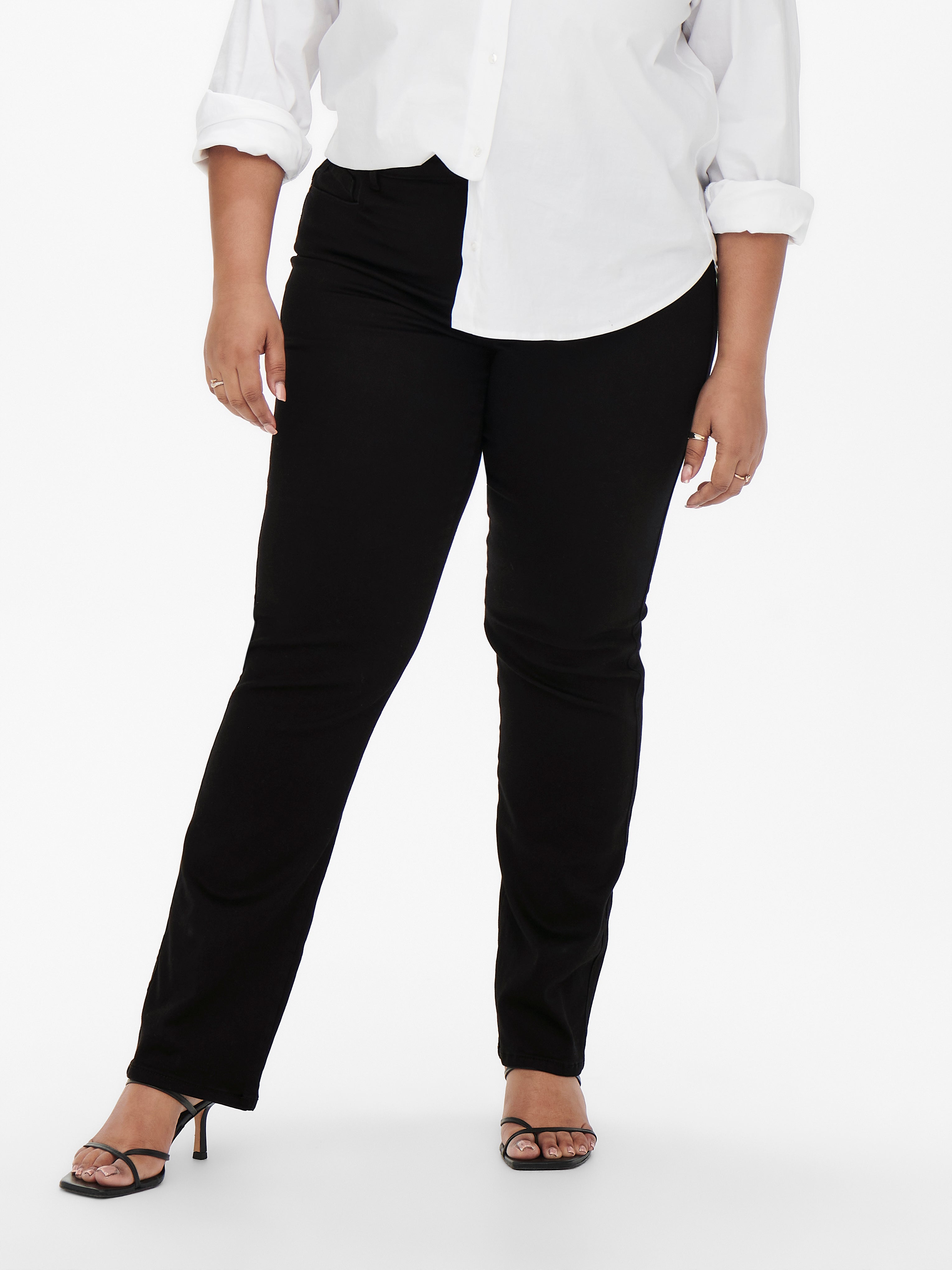 Caraugusta Hohe Taille Gerade Geschnitten Jeans