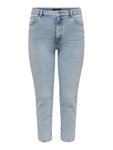 ONLY Curvy CARMily Jeans de talle alto -Light Blue Denim - 15256790