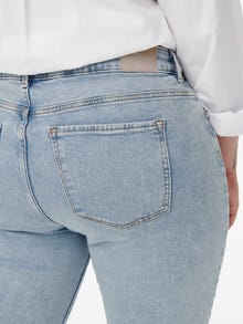 ONLY Gerade geschnitten Hohe Taille Curve Jeans -Light Blue Denim - 15256790