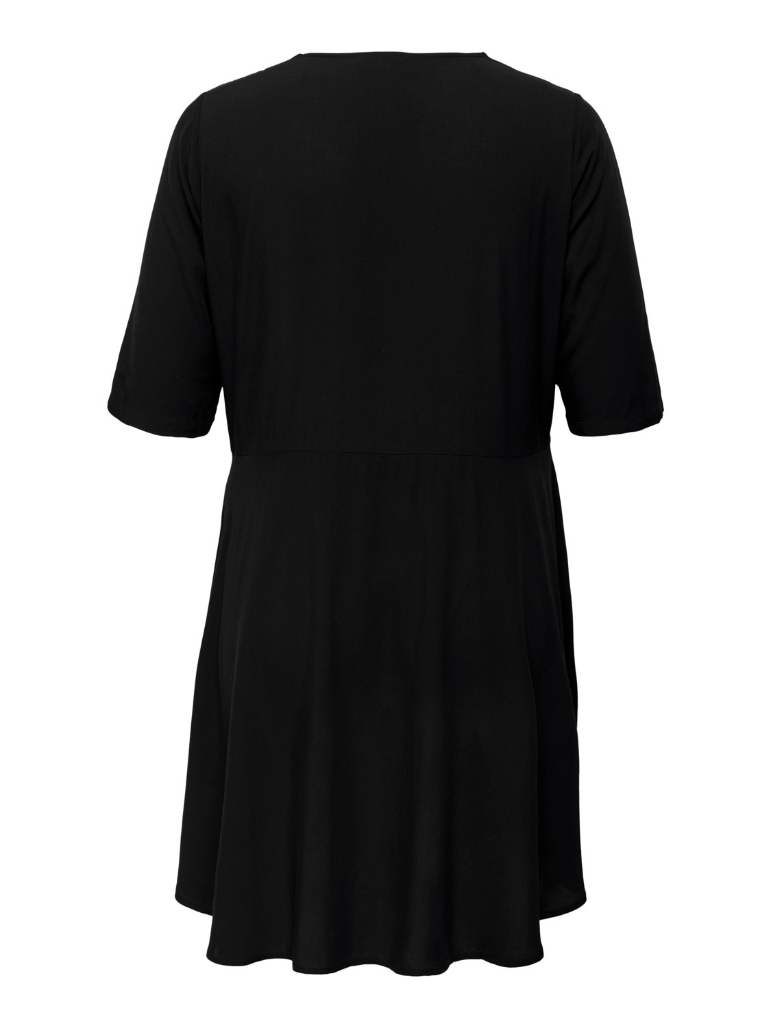 ONLY Curvy 3/4 sleeved V-neck Dress -Black - 15256798