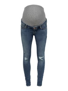 ONLY Skinny fit Versleten zoom Jeans -Medium Blue Denim - 15256821