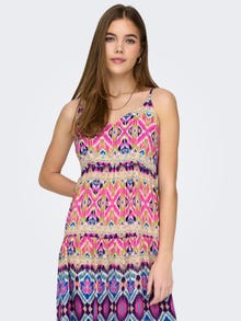 ONLY Vestido largo Corte regular Cuello en V Tiras ajustables -Pink Cosmos - 15256834