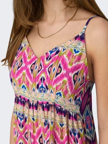 ONLY Vestido largo Corte regular Cuello en V Tiras ajustables -Pink Cosmos - 15256834