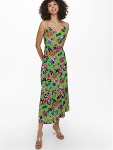 ONLY Regular Fit V-Neck Thin straps Long dress -Island Green - 15256836