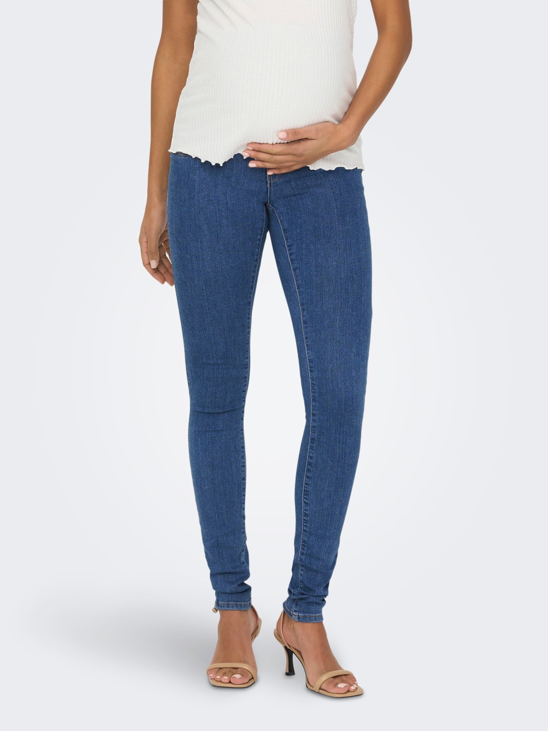 ONLY Skinny fit Mid waist Jeans -Medium Blue Denim - 15257023