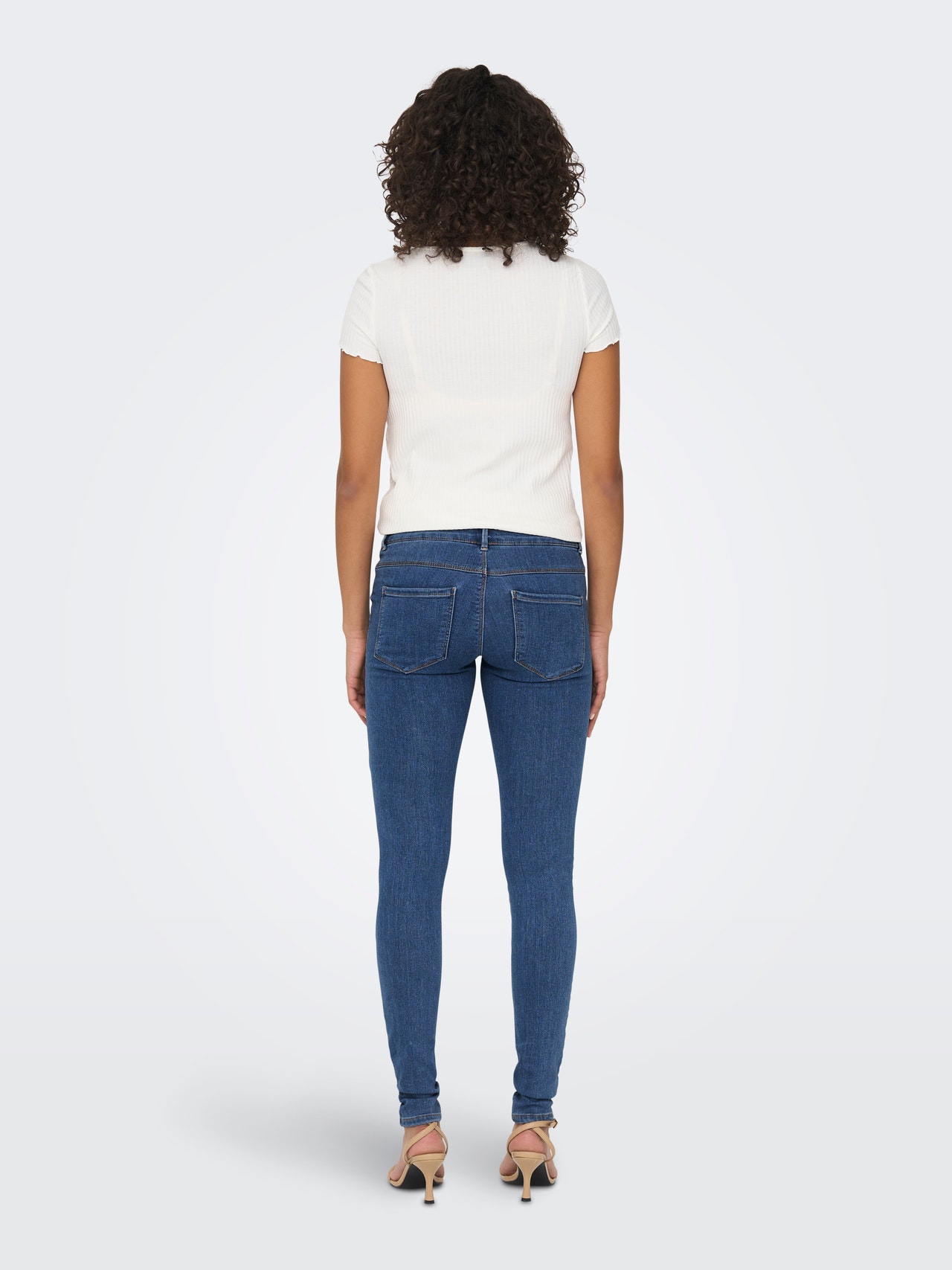ONLY Skinny Fit Mittlere Taille Jeans -Medium Blue Denim - 15257023