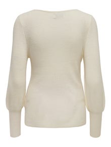 ONLY Mamma V-hals Strikket pullover -Whitecap Gray - 15257078