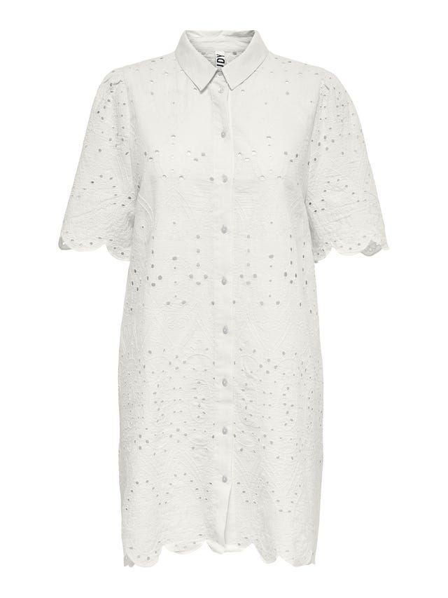 ONLY mini Embroided Shirt dress - 15257083