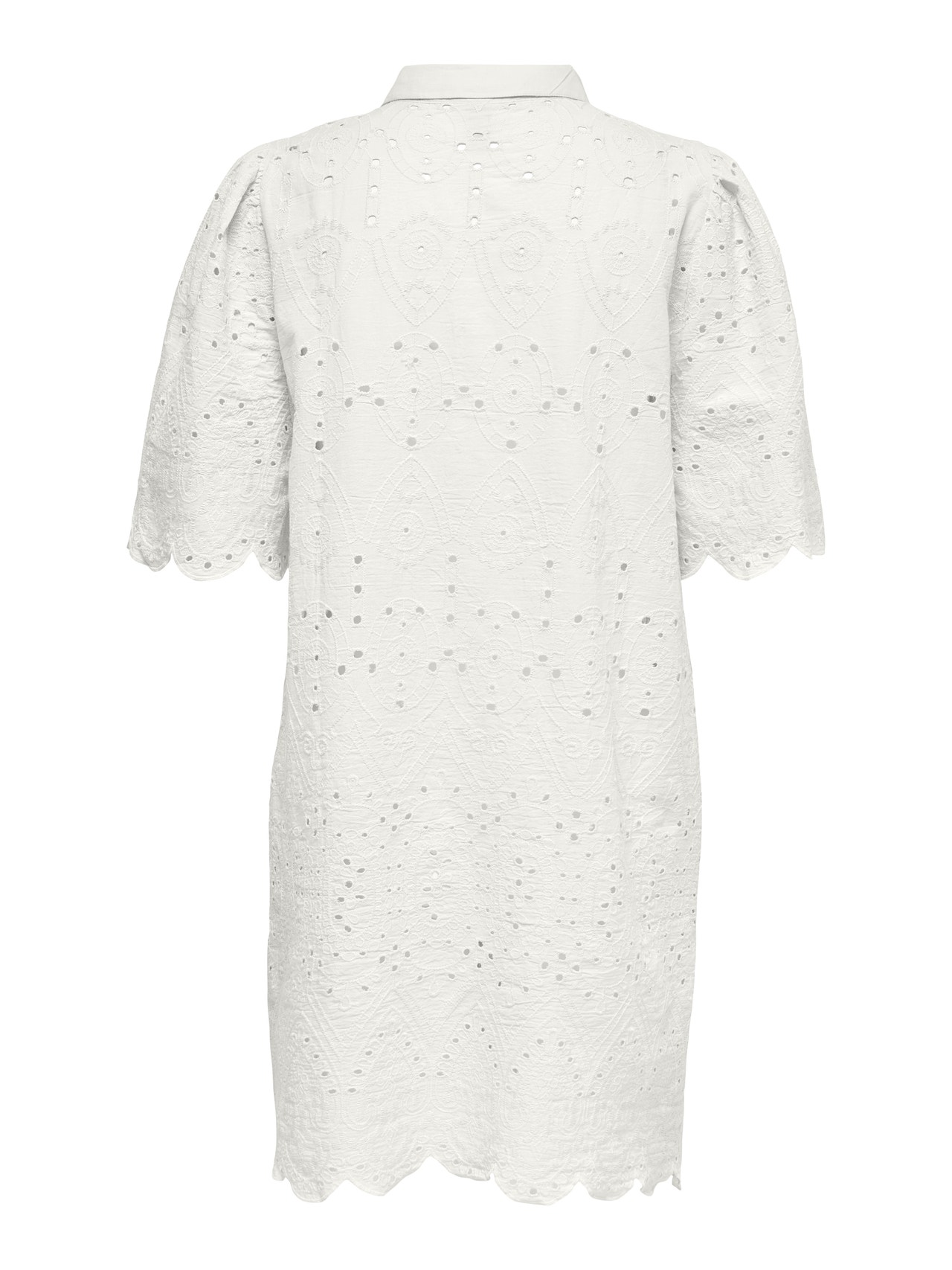 ONLY Brodée Robe-chemise -Cloud Dancer - 15257083