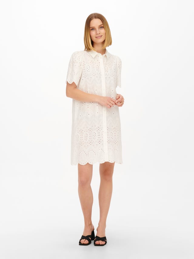 ONLY Embroided Shirt dress - 15257083