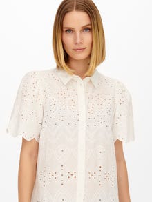 ONLY Brodée Robe-chemise -Cloud Dancer - 15257083