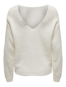 ONLY Dos ouvert Pullover -Cloud Dancer - 15257116