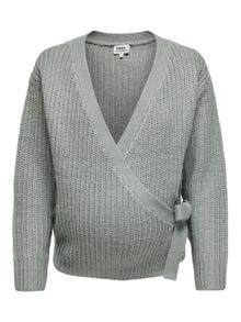 ONLY Mamma omslag Strikket cardigan -Chinois Green - 15257127