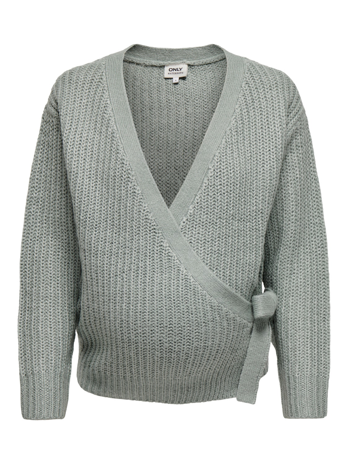ONLY V-Neck Ribbed cuffs Knit Cardigan -Chinois Green - 15257127