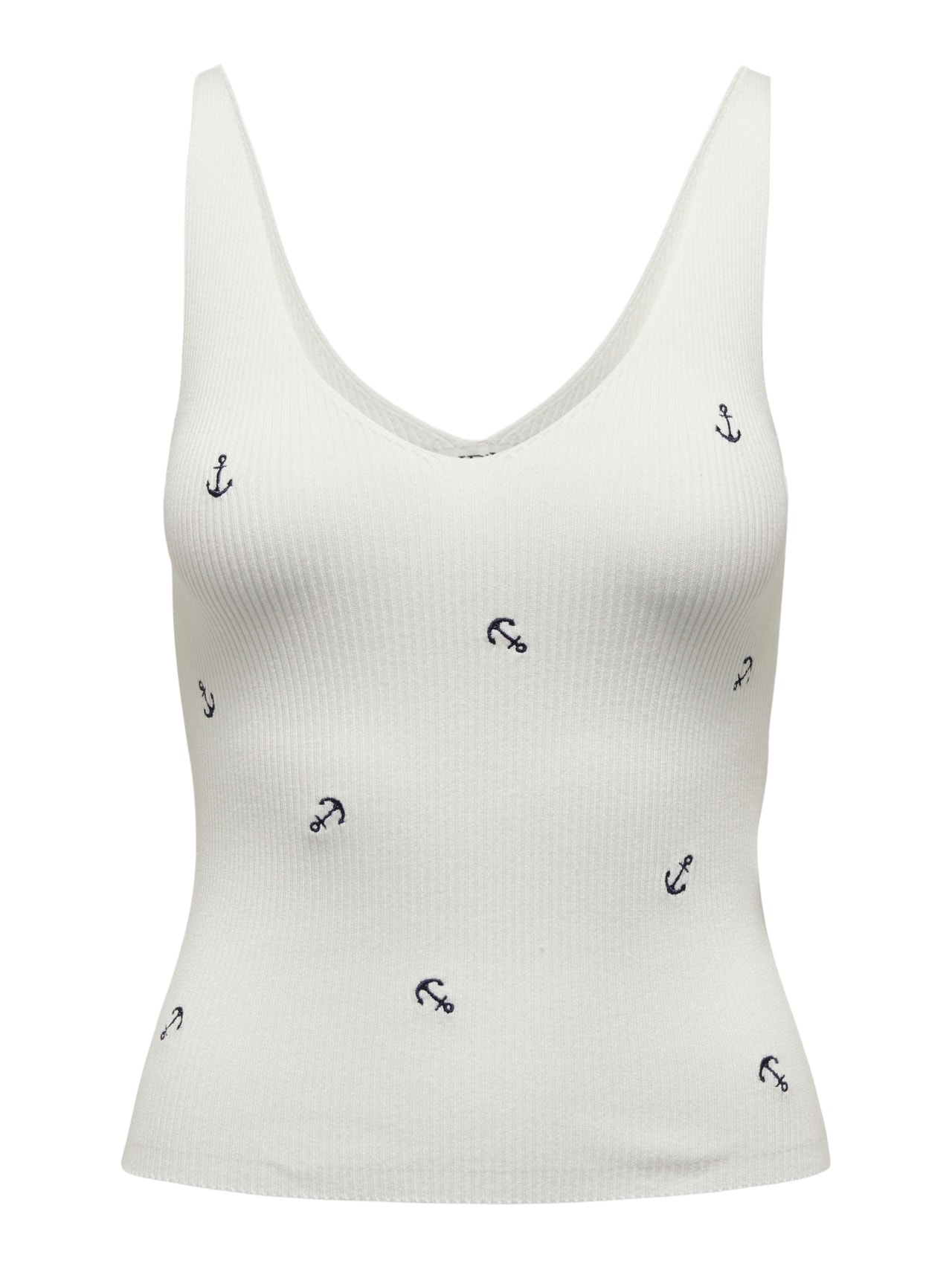 ONLY V-kaelus Pullover -Cloud Dancer - 15257194