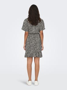 ONLY Normal geschnitten V-Ausschnitt Langes Kleid -Black - 15257217