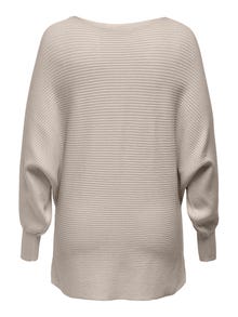 ONLY Boat neck Pullover -Pumice Stone - 15257227