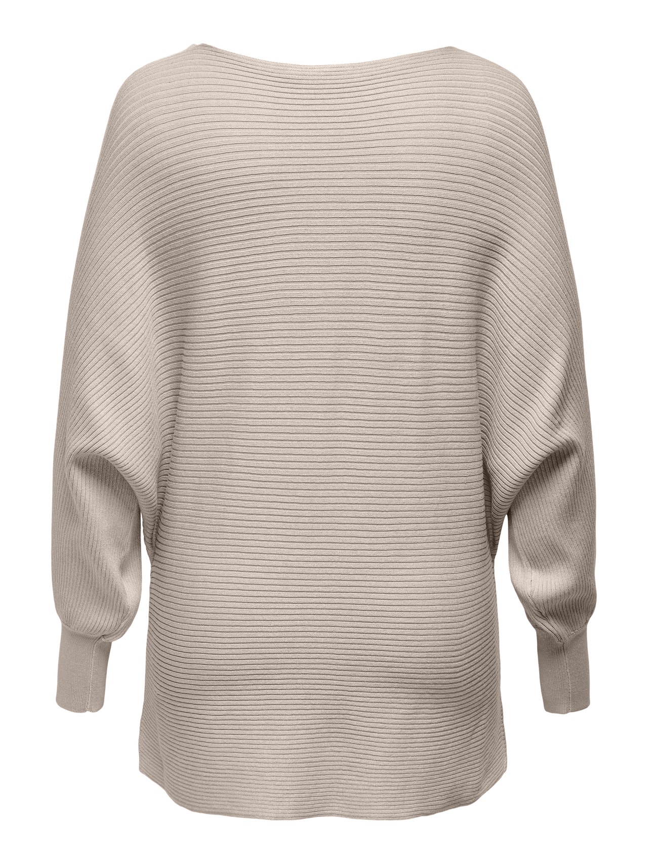 ONLY Gerippter Curvy- Strickpullover -Pumice Stone - 15257227